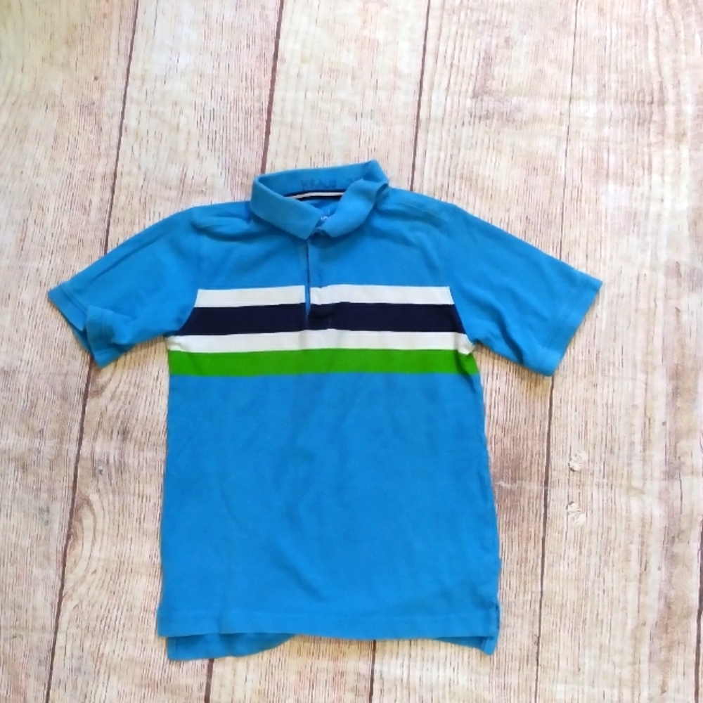 Basic Editions color block short sleeve pique polo sz 4-5 & 6-7